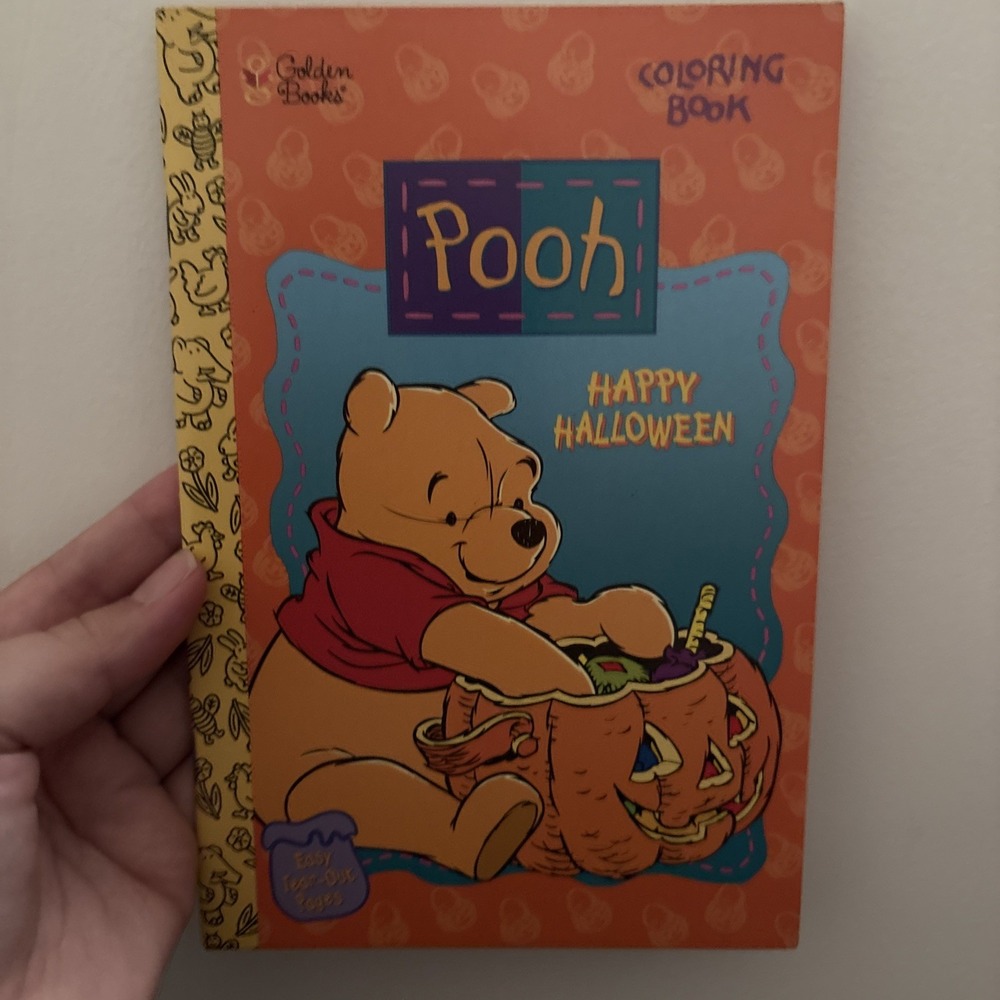 Vintage 1996 Pooh Happy Halloween Activity Coloring Book Golden's Books Disney